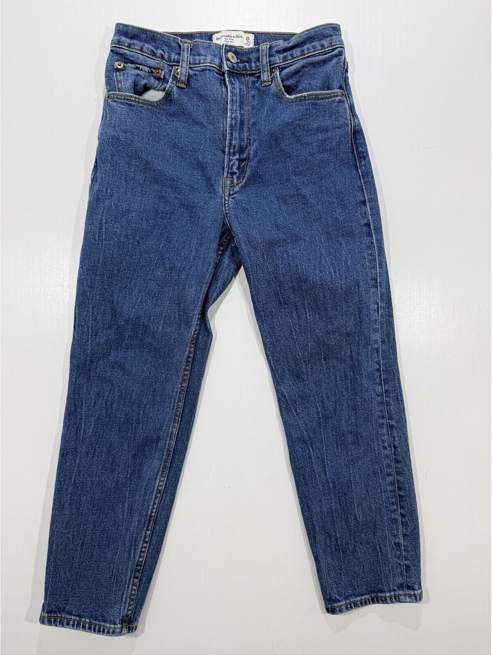 Abercrombie Fitch Womens 25 0XS The Mom High Rise Jeans Medium Wash
